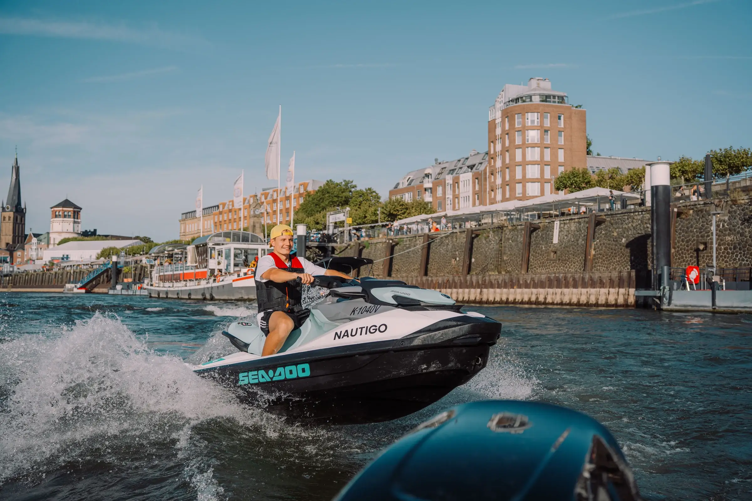 Sea-Doo GTI 130 under way at the harbour