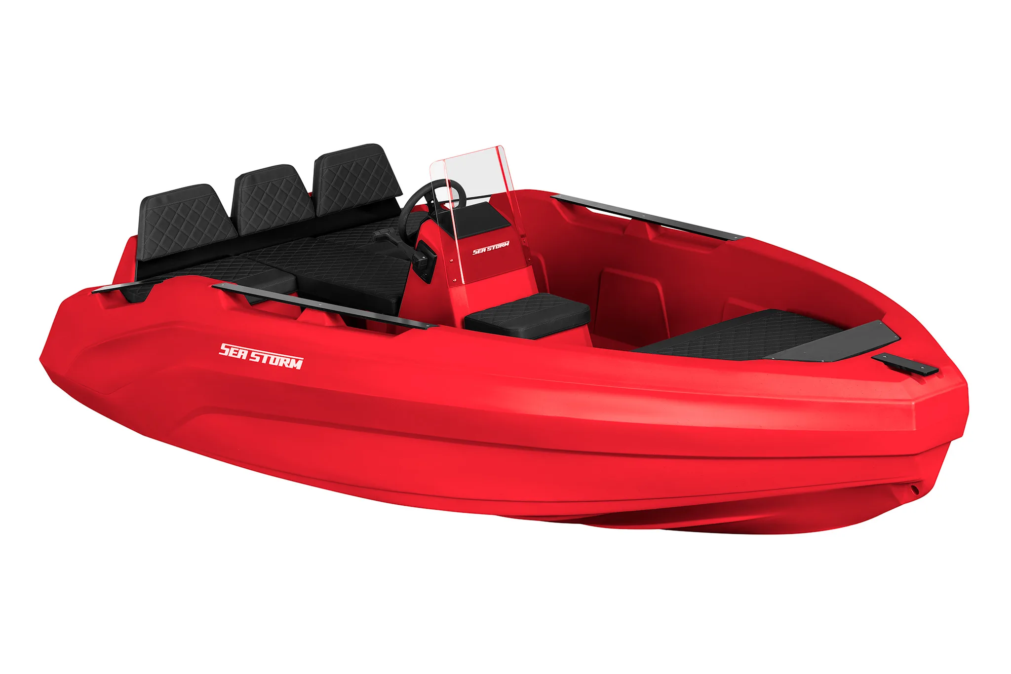 SeaStorm 14 HDPE Advantage – rear view with seating